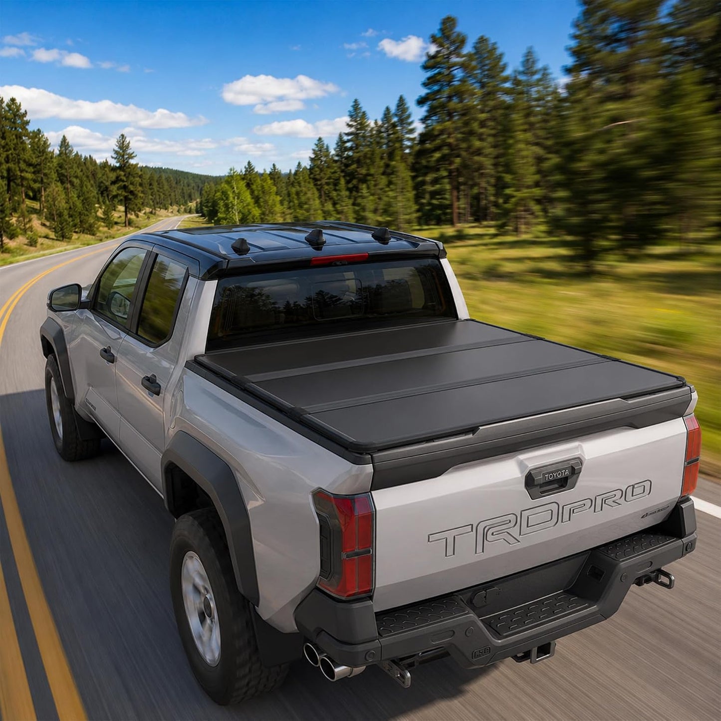 OPENROAD Hard Folding Truck Bed Tonneau Cover Compatible with Toyota Tacoma (2024-2026)-5ft(60") Bed, Aluminum Tri Fold Pickup Bed Cover, Easy Installation, Weather Resistant, Waterproof
