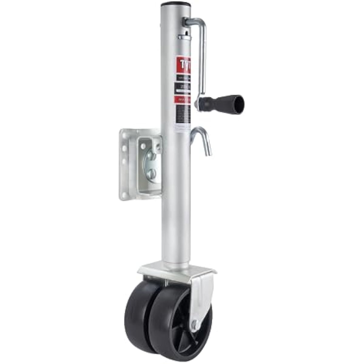 TYT 2000lbs Swivel Boat Trailer Jack with 6-Inch Dual Wheels, 12 inches Lift, RV Trailer Jack is in Zinc-Plated Finish,for Boat,RV,Camper and More
