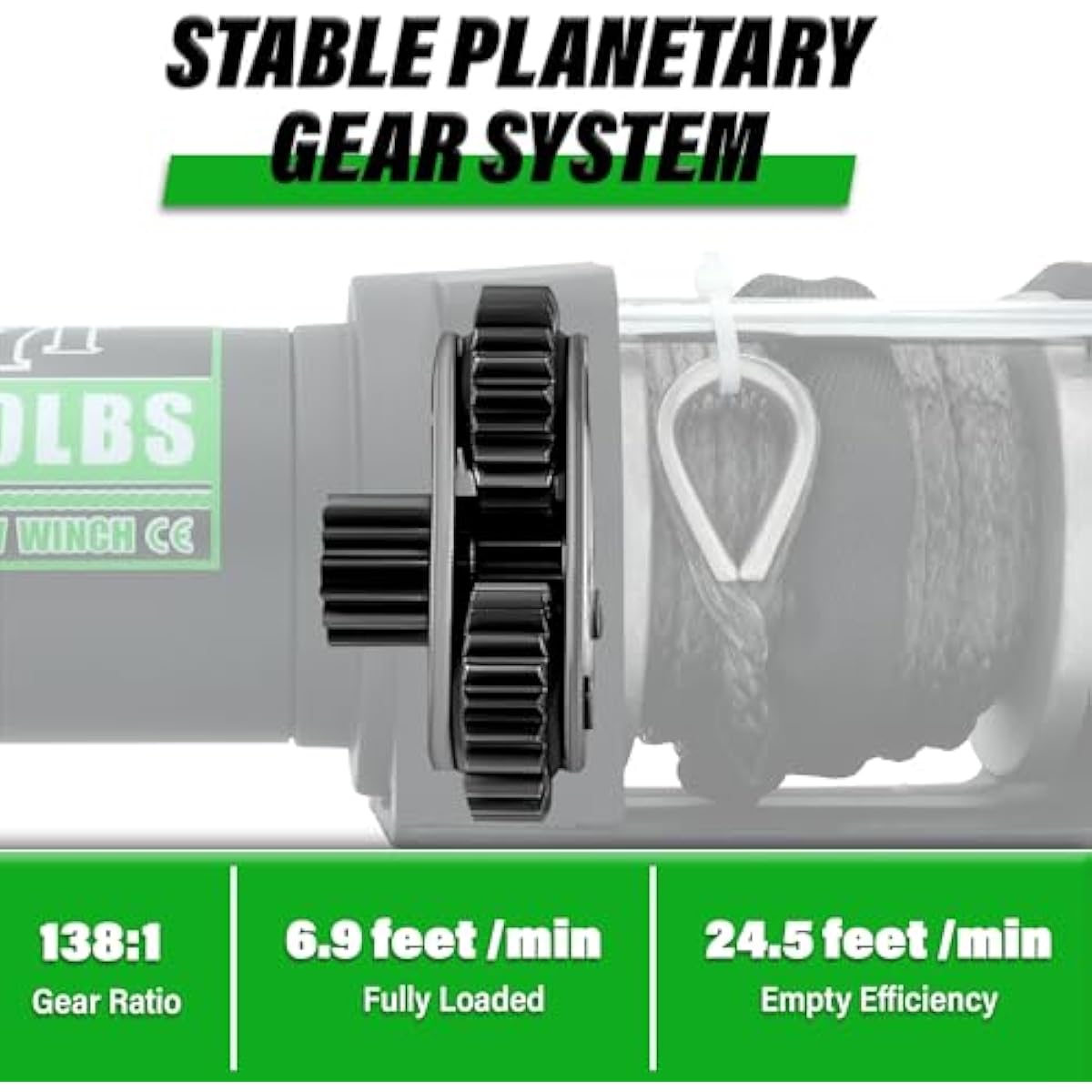 TYT (2500lb|3000lb|3500lb|6500lb) ATV Winch, 12V DC Electric Winch with Wireless Remote and Wired Switch, 1/5"x 32FT Synthetic Winch Rope with Fairlead and Winch Mounting Plate