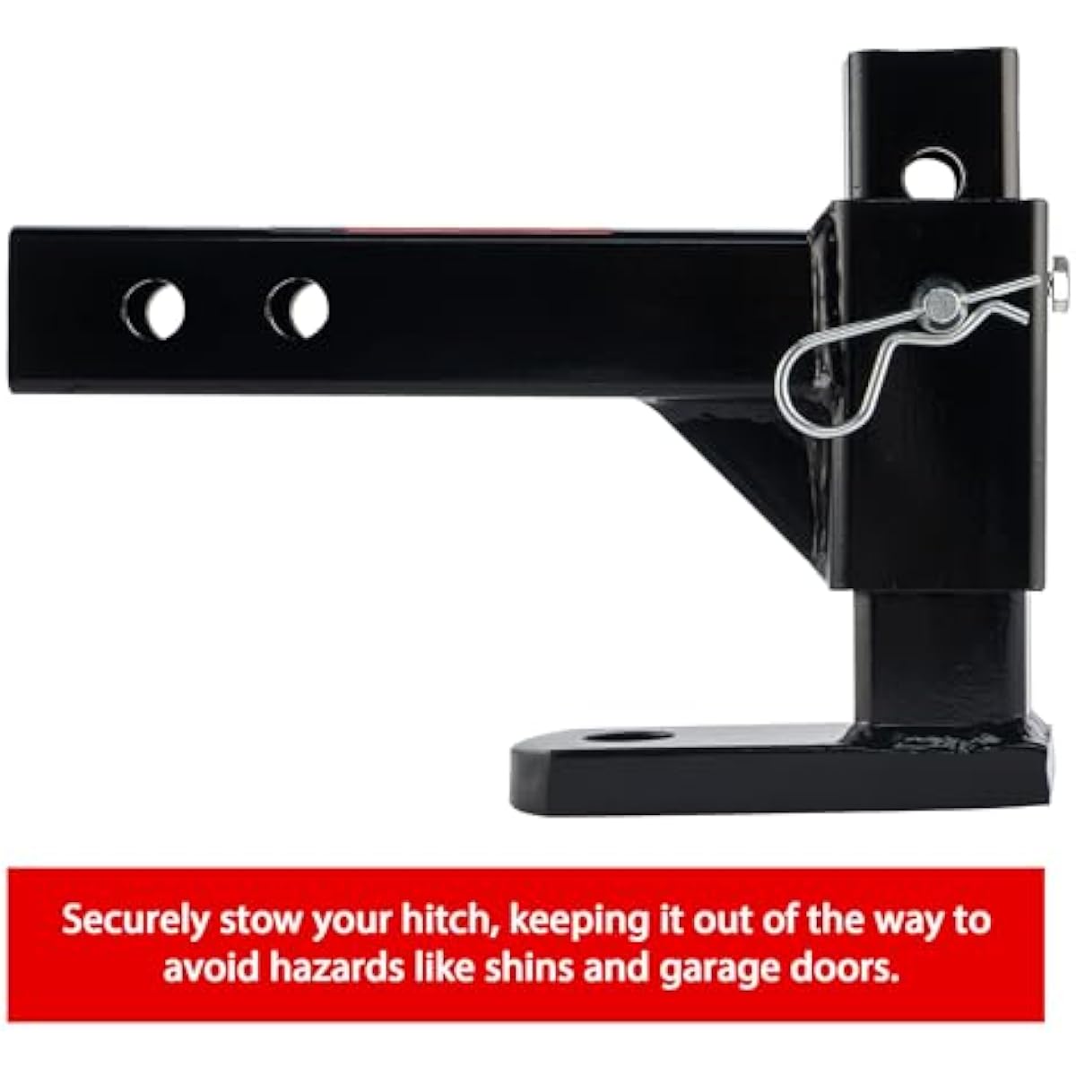 TYT Adjustable Trailer Hitch Ball Mount with 2 Hitch Pins, 1-Inch Hole, Fits 2-Inch Receiver, 5-1/2" Rise & 6-7/8" Drop Tow Hitch, 4-Position Adjustable Hitch, 7500 lbs