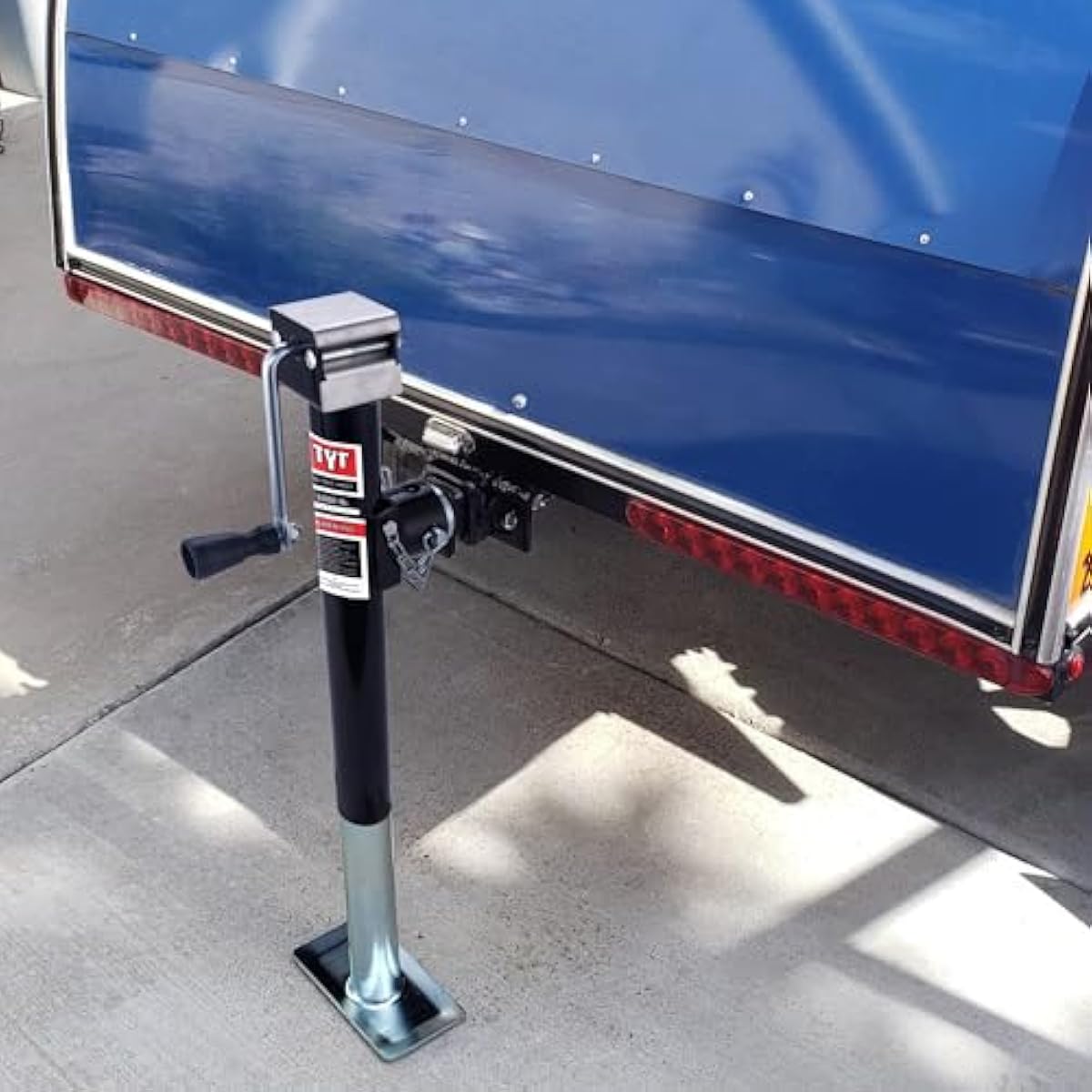 TYT 5000lbs Weld On Pipe Mount Swivel Trailer Jack, 15" Vertical Travel Trailer Tongue Jack for Boat Trailers, Pop-up Camper, Small Travel Trailers