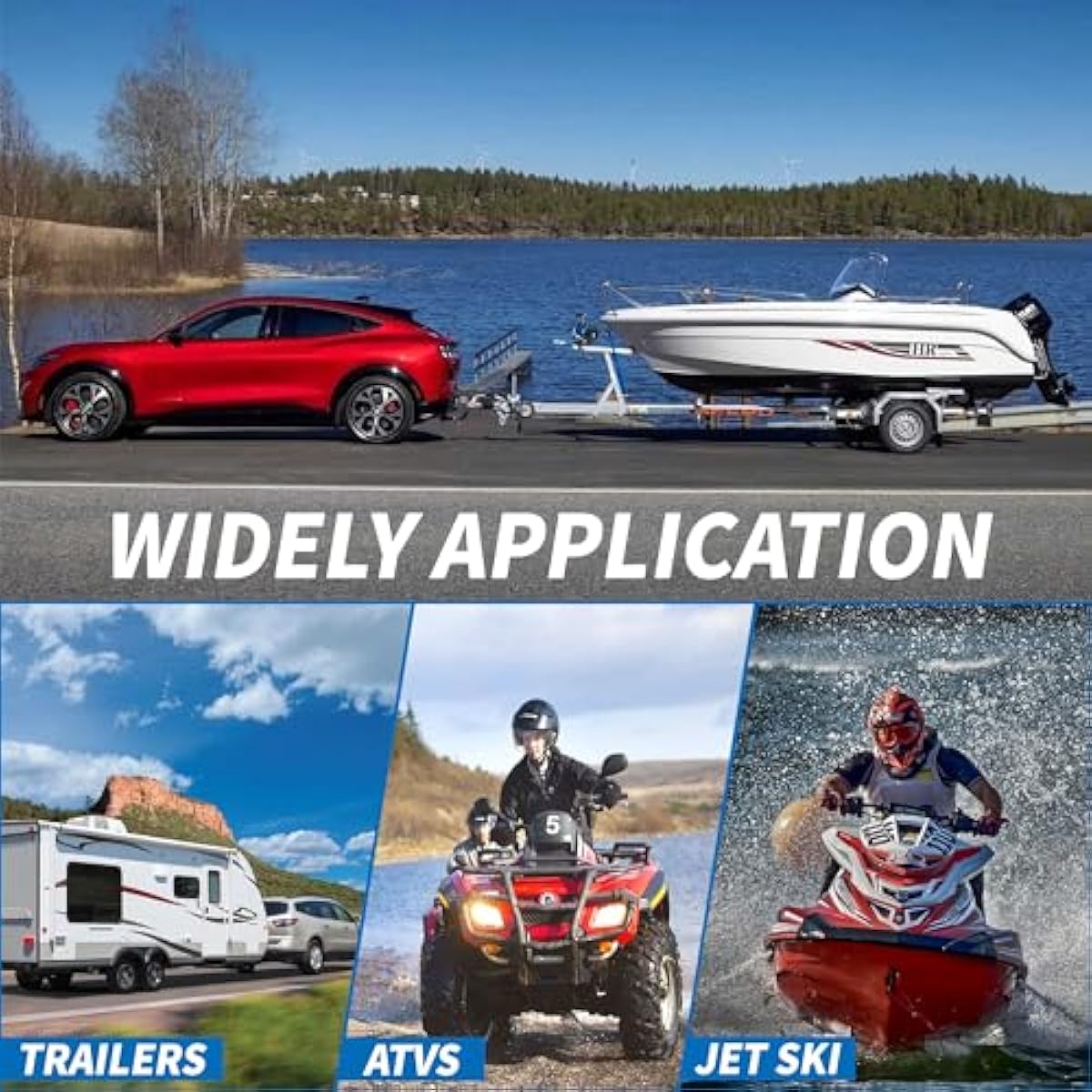 AC-DK 1600lbs Heavy Duty Boat Trailer Winch with 26FT Strap, 2-Way Ratchet & 4:1 Gear Trailer Winch, Portable Hand Crank Winch for Boat, Truck, Trailer, RV, ATV, Jet Ski