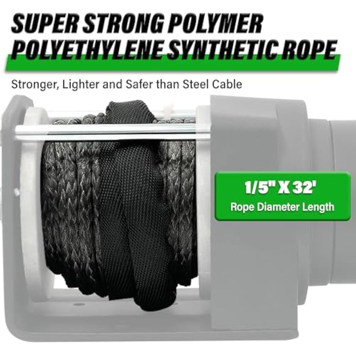 TYT (2500lb|3000lb|3500lb|6500lb) ATV Winch, 12V DC Electric Winch with Wireless Remote and Wired Switch, 1/5"x 32FT Synthetic Winch Rope with Fairlead and Winch Mounting Plate
