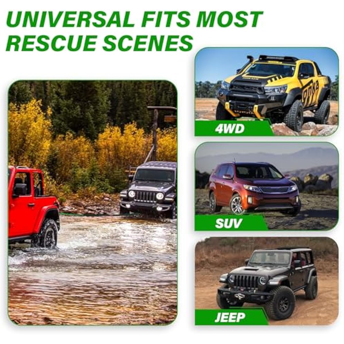 TYT Synthetic Winch Rope 3/8" X 92' with Hook, 27000LBS Synthentic Winch Cable Kit with Protective Sleeve for 4WD Off Road Vehicle Truck SUV Jeep (Green)