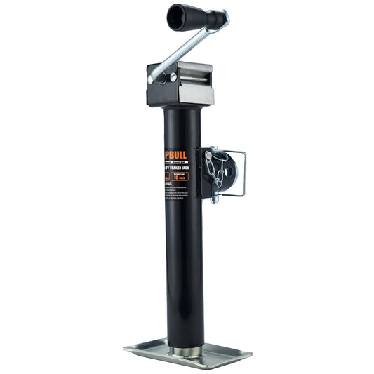 5000lb Weld-on Pipe Swivel Trailer Jack, 10" Vertical Travel Trailer Tongue Jack, Suitable for RVs, Boats, Horse Trailers and Multi-Purpose Trailers
