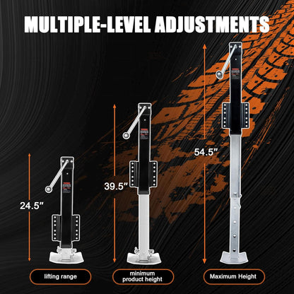 8000lbs Heavy Duty Trailer Jack, 30" Lift Swivel Bolt-on Trailer Jack with Adjustable Drop Leg for RVs, Utility Trailers, and Yachts