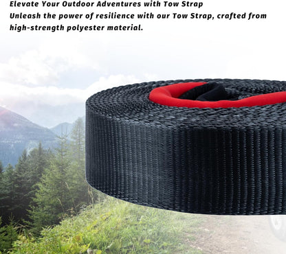 OPENROAD 3" x30ft Recovery Tow Strap – 30,000LB Break Strength Heavy-Duty Towing Strap for Trucks, Jeep & UTV – 30ft Extra-Length Off-Road Recovery Rope with Compact Storage Bag