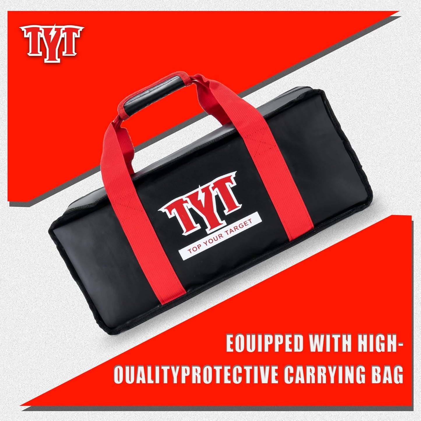 TYT Kinetic Recovery Rope,(1in x 30ft Red) 48000lbs Snatch Strap, Heavy Duty Stretch Nylon Towing Ropes with 2pcs Soft Shackles for Offroad Vehicle, Jeep, SUV, ATV, UTV, Tractor Elastic Ropes Kit